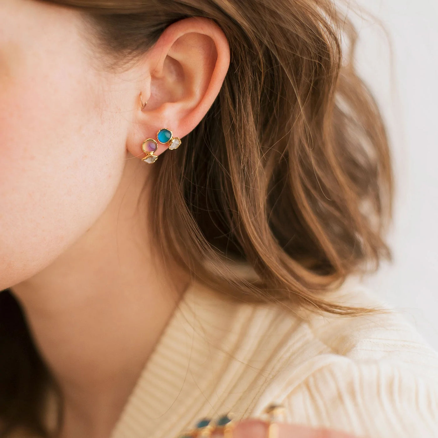 Mood Earrings with Herkimer - Archive Collection