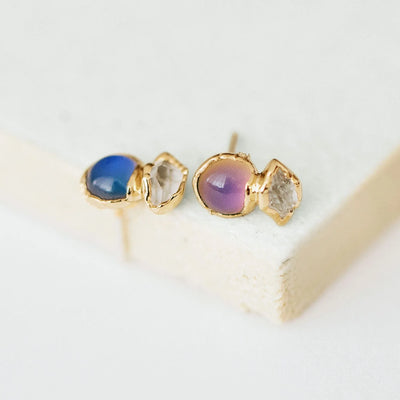 Mood Earrings with Herkimer - Archive Collection