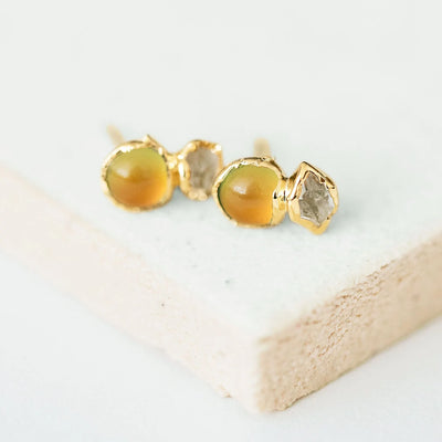 Mood Earrings with Herkimer - Archive Collection