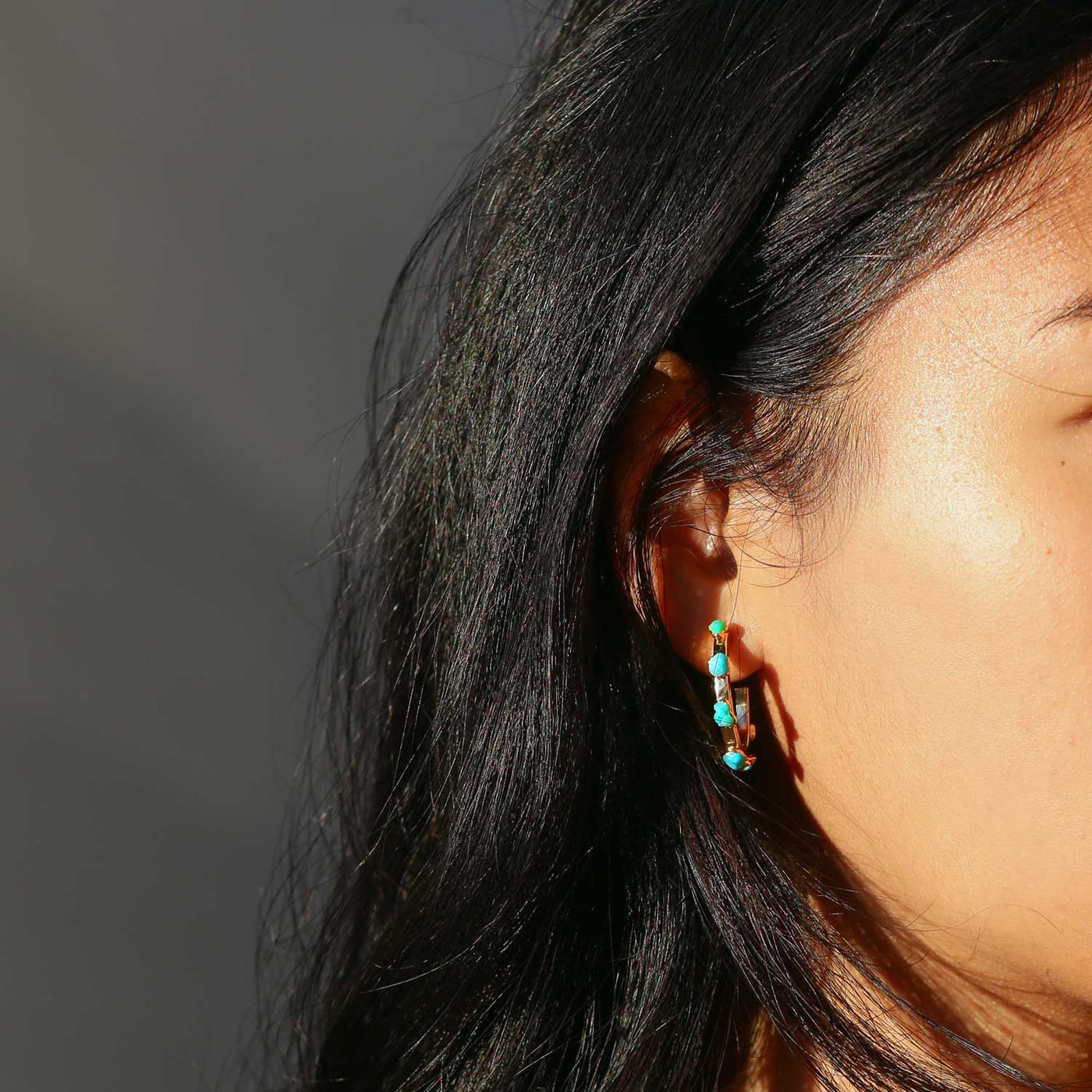 Turquoise Hoops - Archive Collection