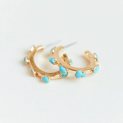 Turquoise Hoops - Archive Collection