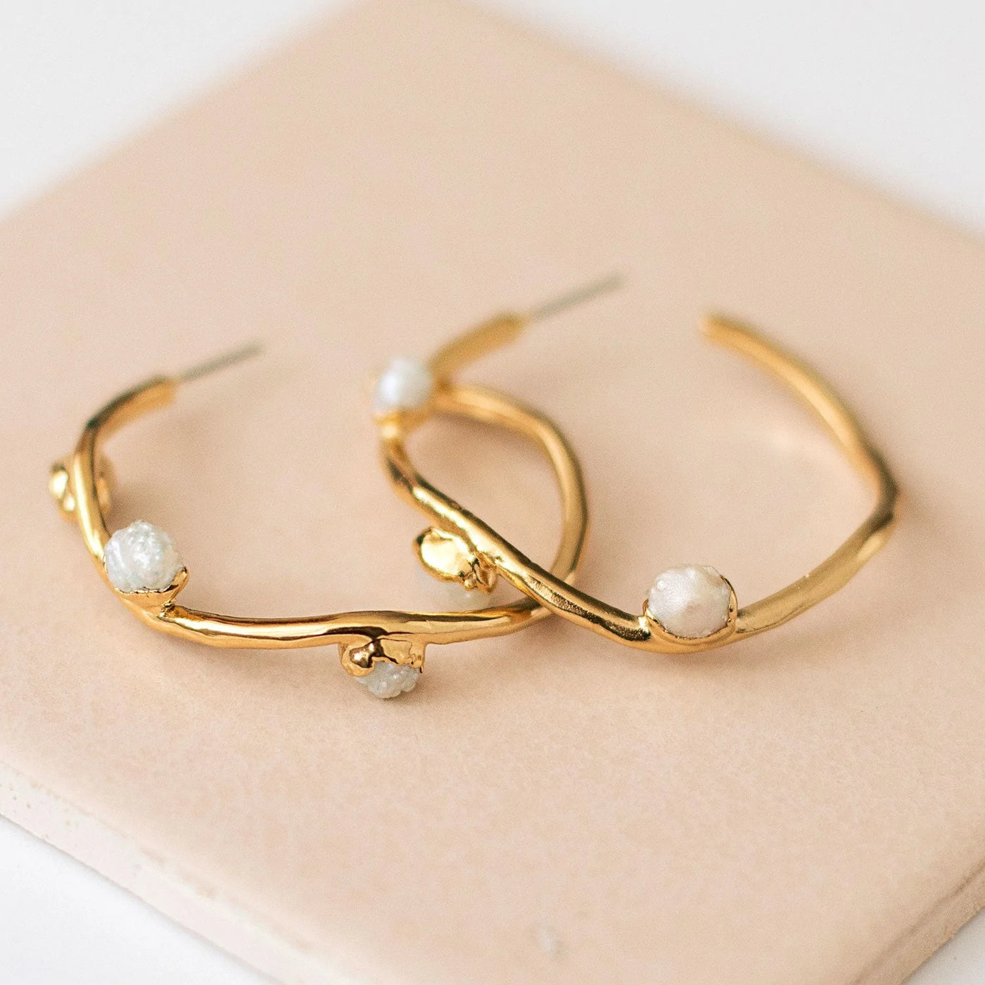 Pearl Wave Hoops - Archive Collection