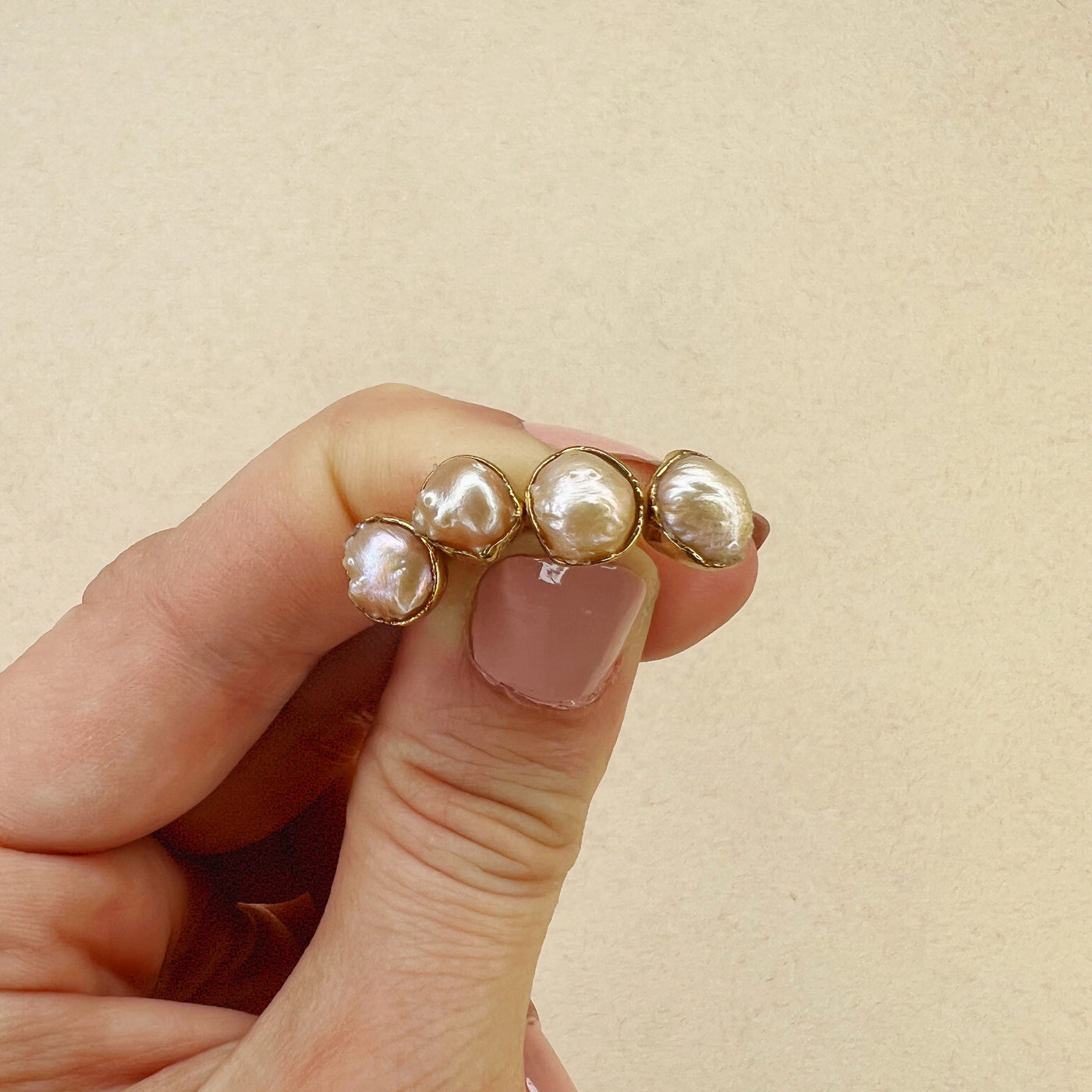 Pearl Studs in Pink, Peach, and White - Archive Collection